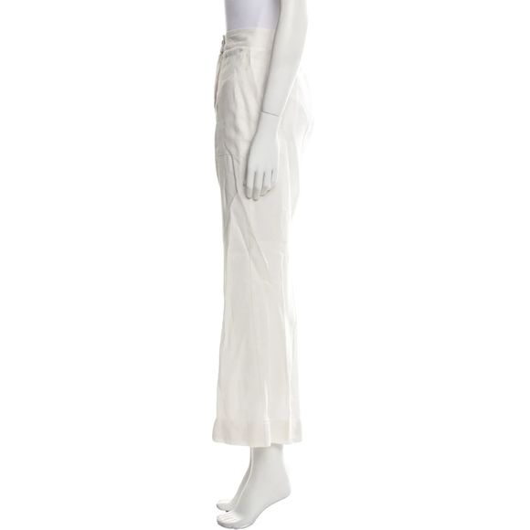 RAQUEL ALLEGRA Off-White Wide Leg Pants 4/6 - Picture 2 of 4